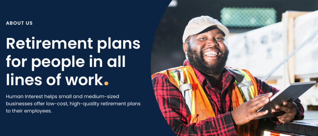 Human Interest - Retirement Plans for People in All Lines of Work